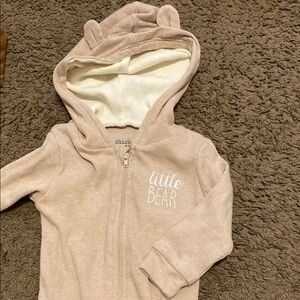 Chick Pea Tan Footies with Hood and Ears